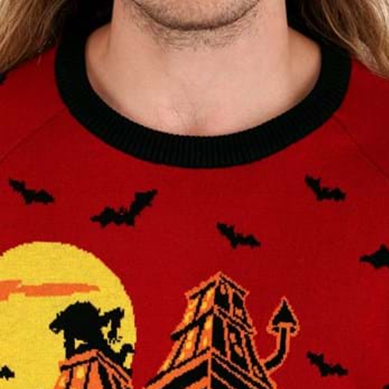 Haunted House Adult Ugly Halloween Sweater